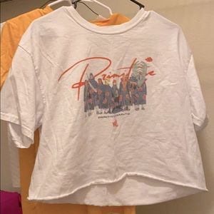 White Primitive X Naruto crop top